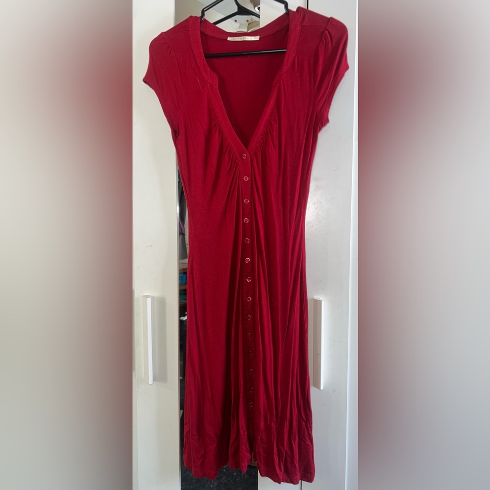 Button up jersey dress